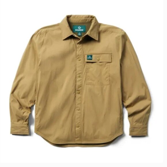 NWT Wolverine Tan Guide Eco Fleece Lined Pocket Shirt Jacket Coat Men's S & M - Picture 3 of 3